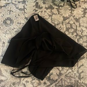 Mirella Dance Black Wrap Skirt